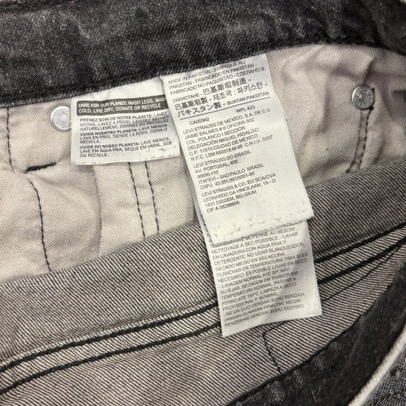 Levi's Black Straight Jean W 36 L 30 - Picture 8 of 10